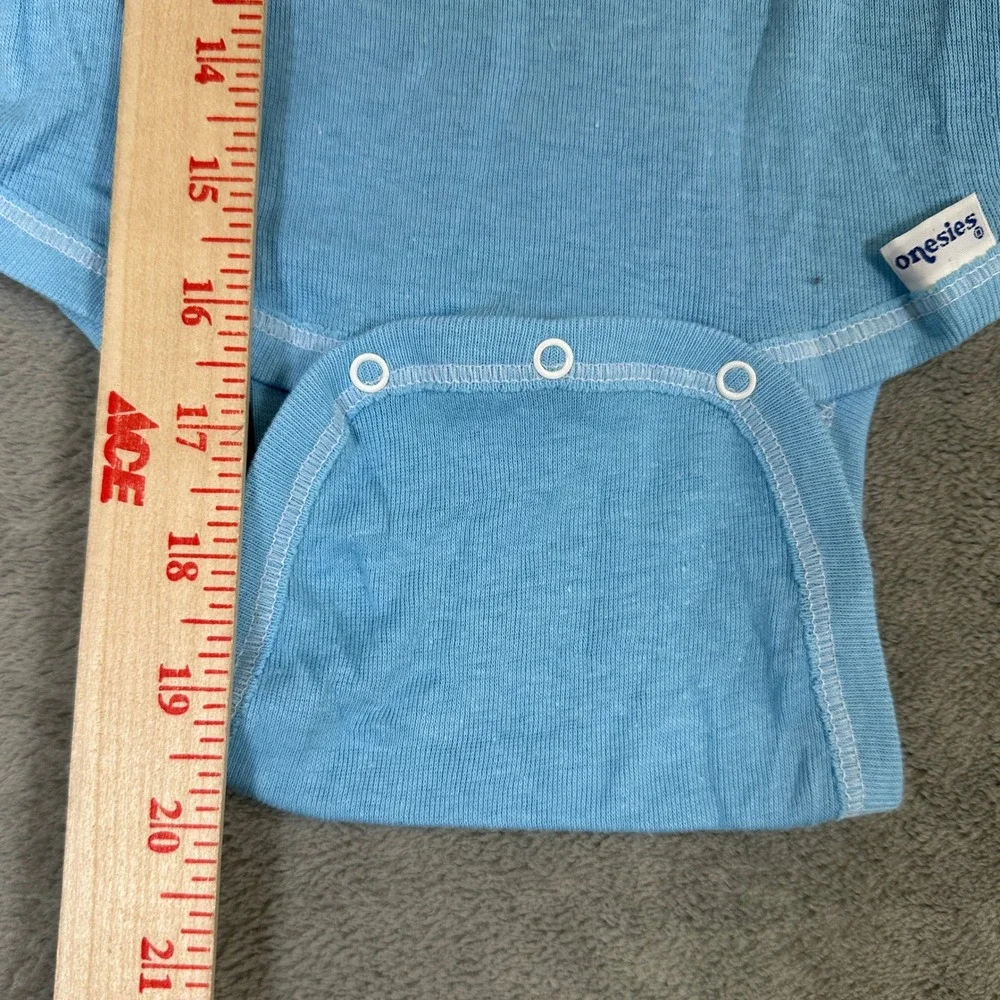 Gerber Baby Boy Blue Ribbed Short Sleeve Bodysuit Large 27-34 lbs